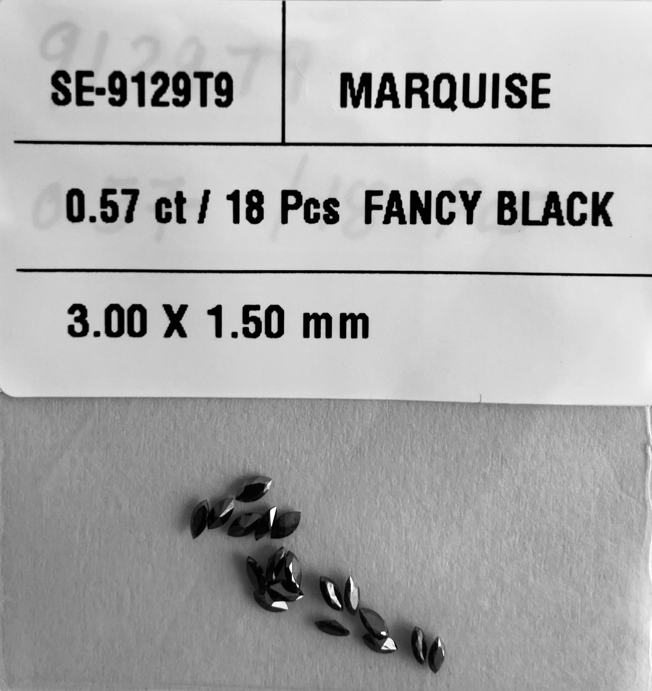 0.57 Carat Natural Fancy Black Marquise Diamond SE-9129T9