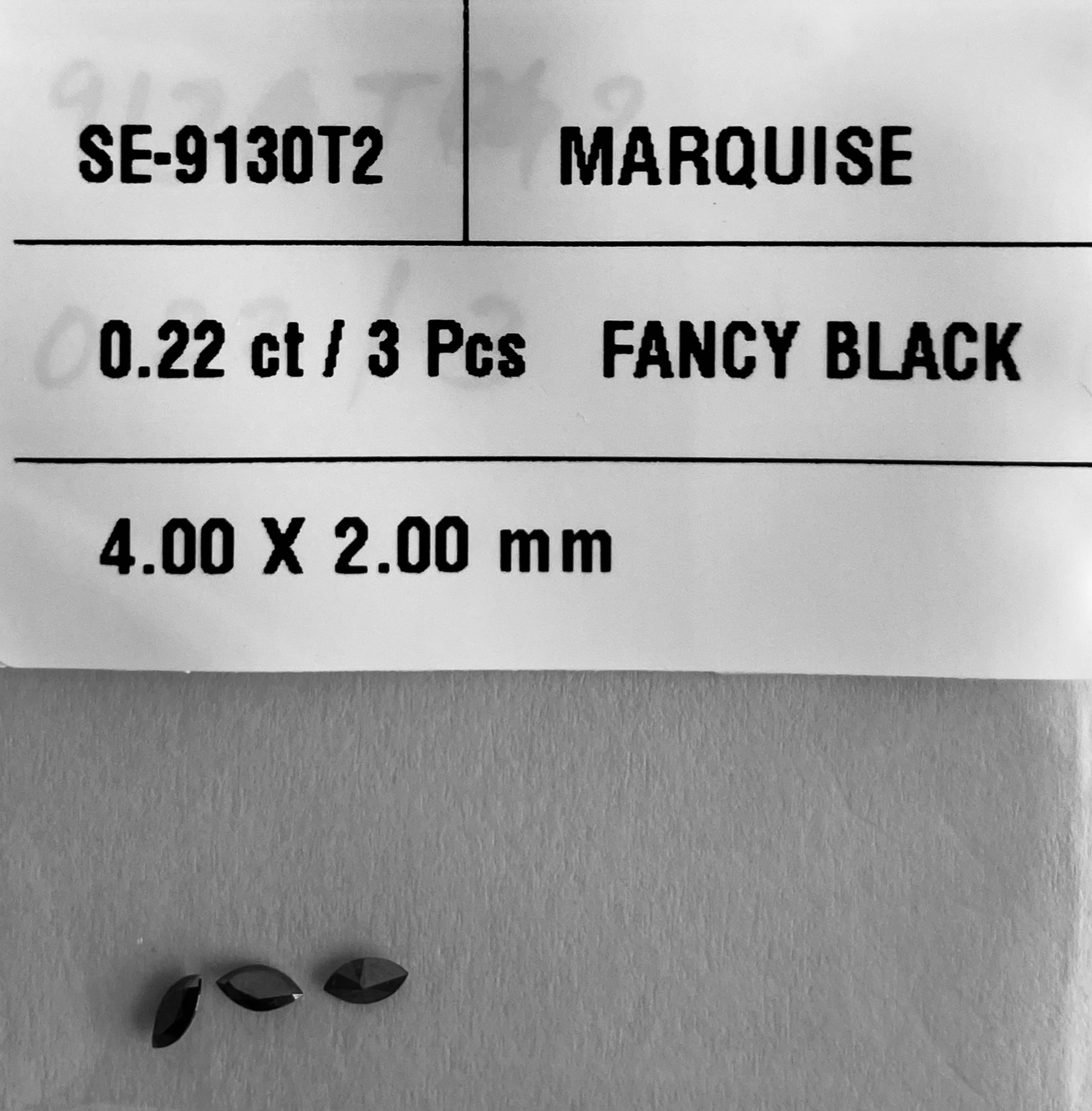 0.22 Carat Natural Fancy Black Marquise Diamond SE-9130T2