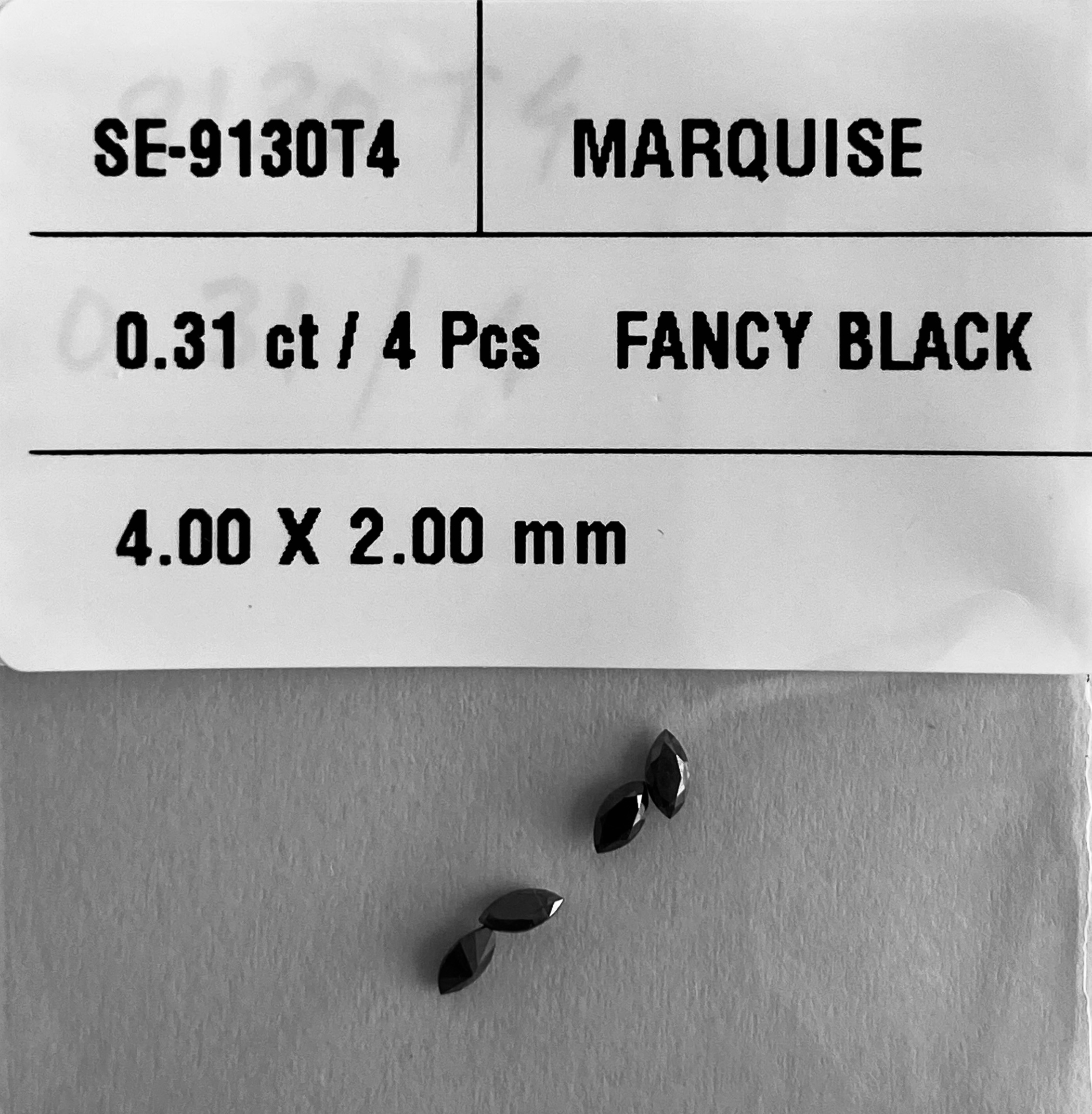 0.31 Carat Natural Fancy Black Marquise Diamond SE-9130T4