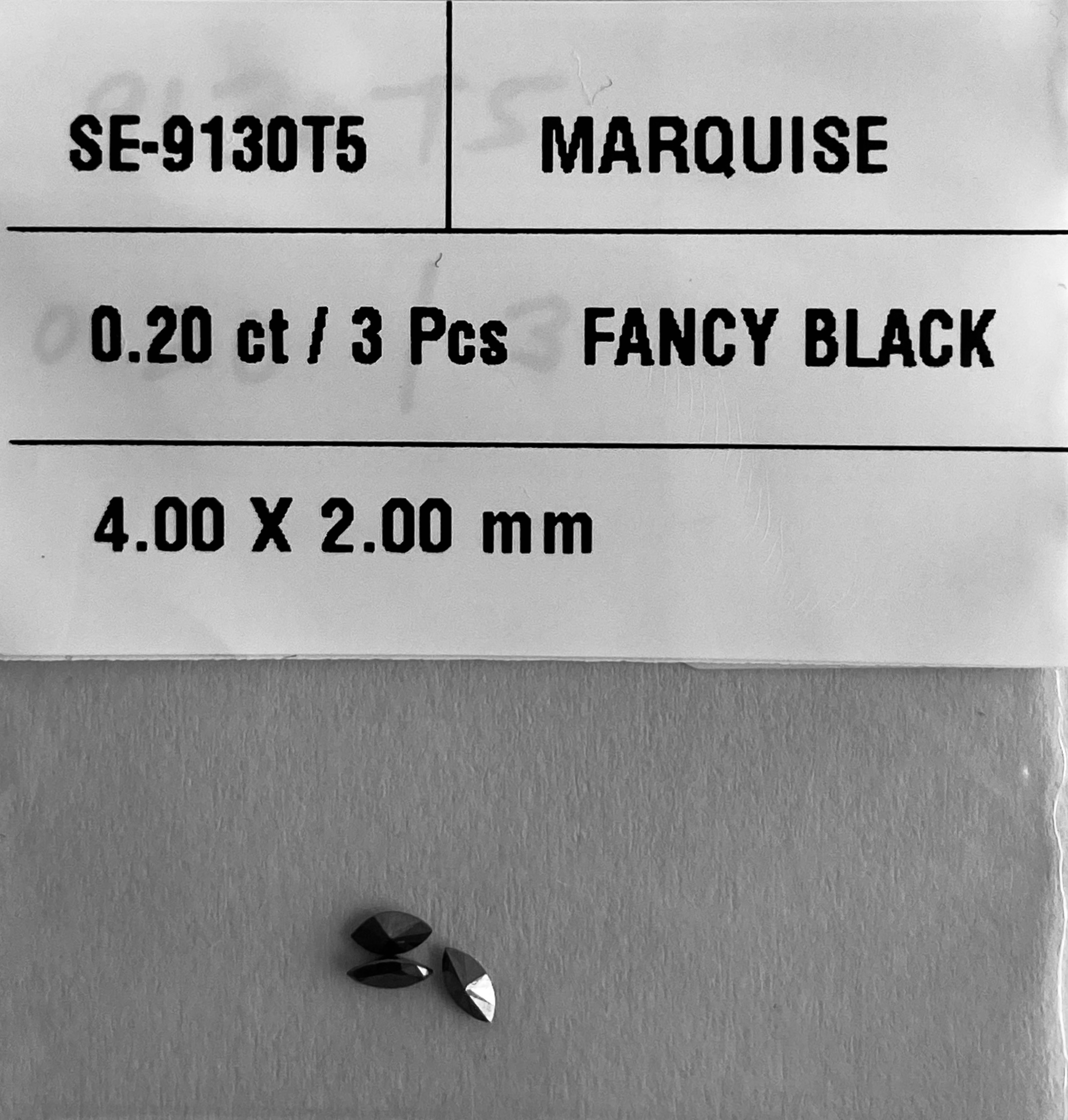 0.20 Carat Natural Fancy Black Marquise Diamond SE-9130T5