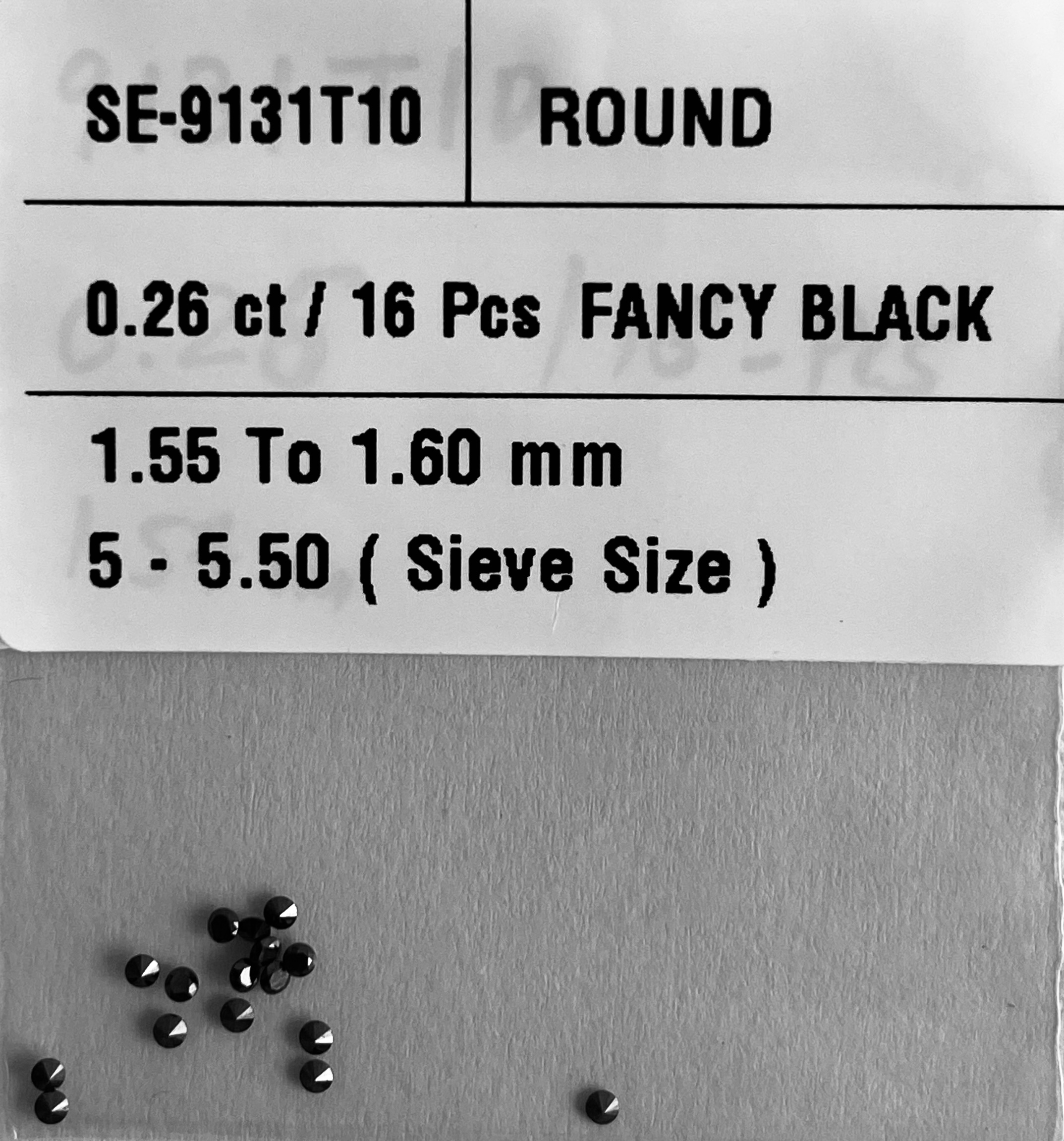 0.26 Carat Natural Fancy Black Round Diamond SE-9131T10