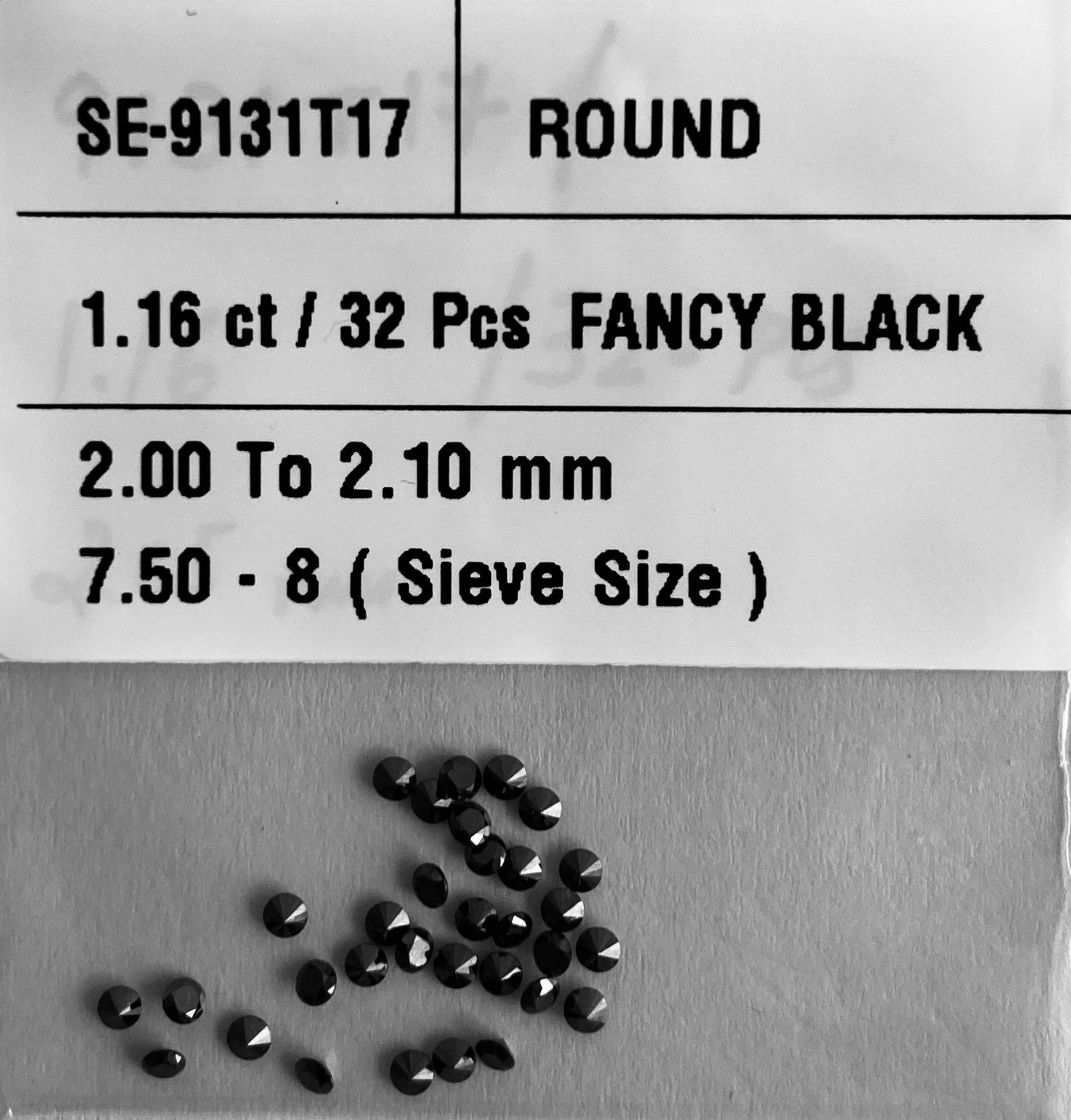 1.16 Carat Natural Fancy Black Round Diamond