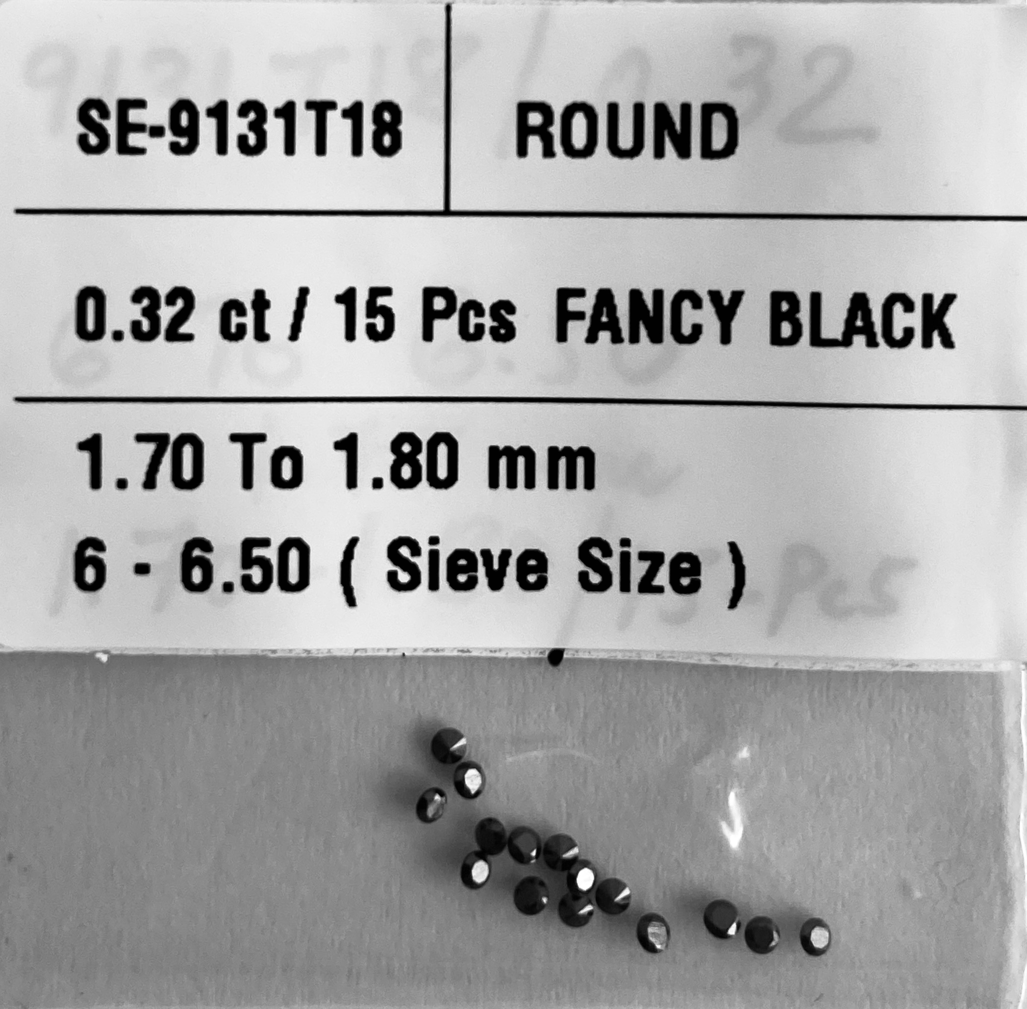 0.32 Carat Natural Fancy Black Round Diamond SE-9131T18