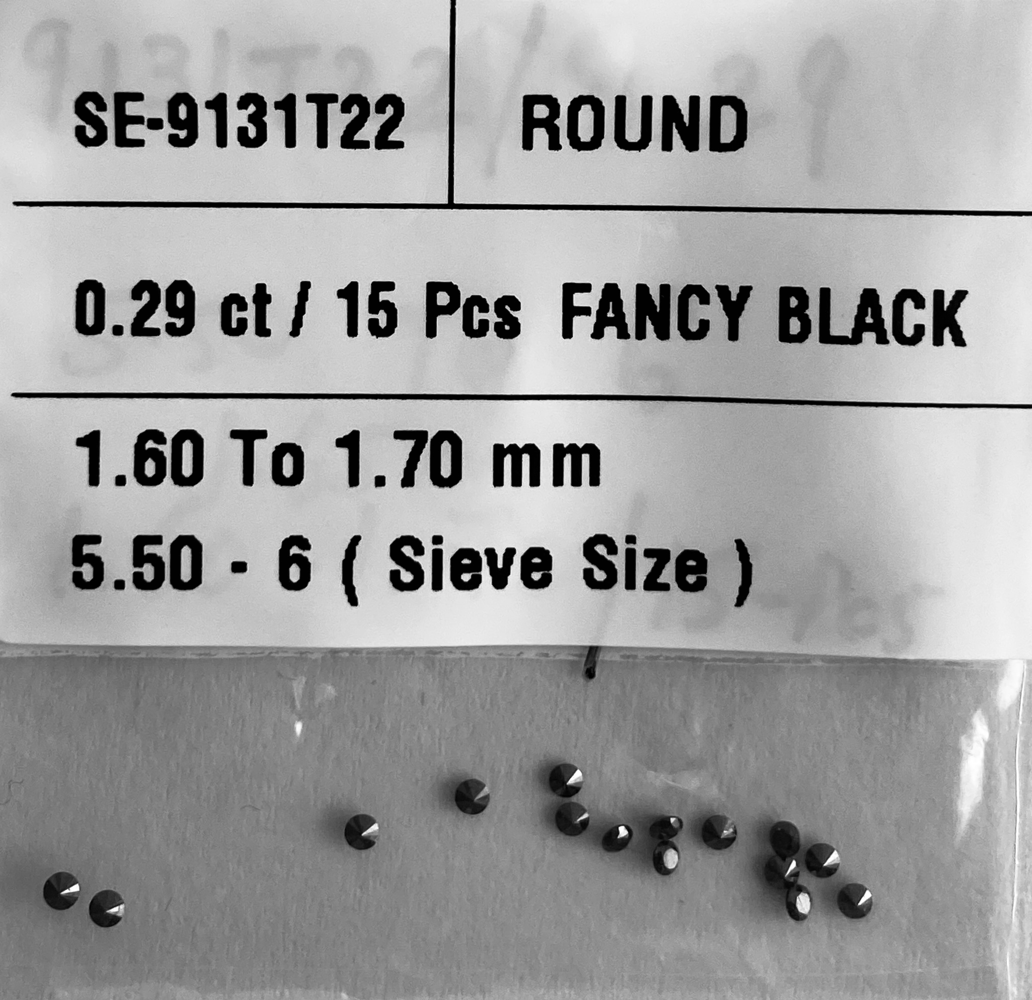 0.29 Carat Natural Fancy Black Round Diamond SE-9131T22